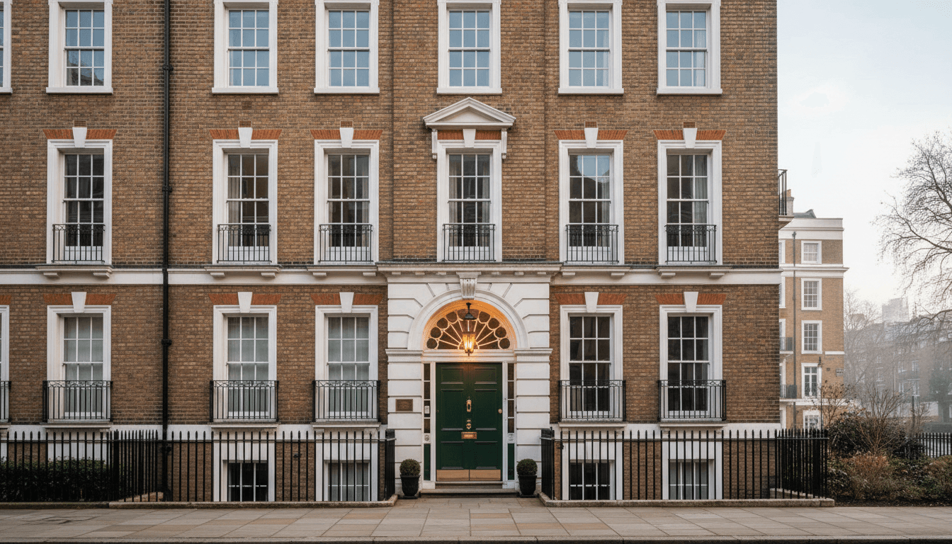 Well-maintained apartment building in London
