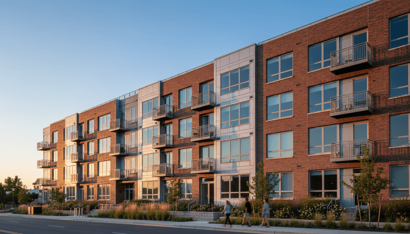 Multi-unit apartment building exterior and operations